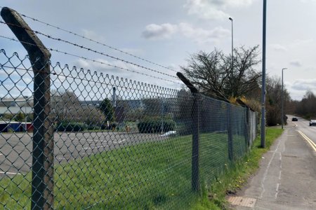 fencing running along side of road in Westerhill
