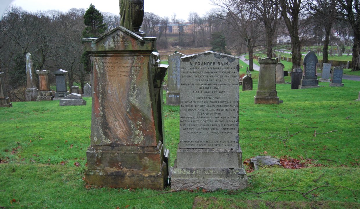 Headstones in a graveyard