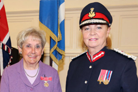 Joyce Murray with Lord Lieutenant.