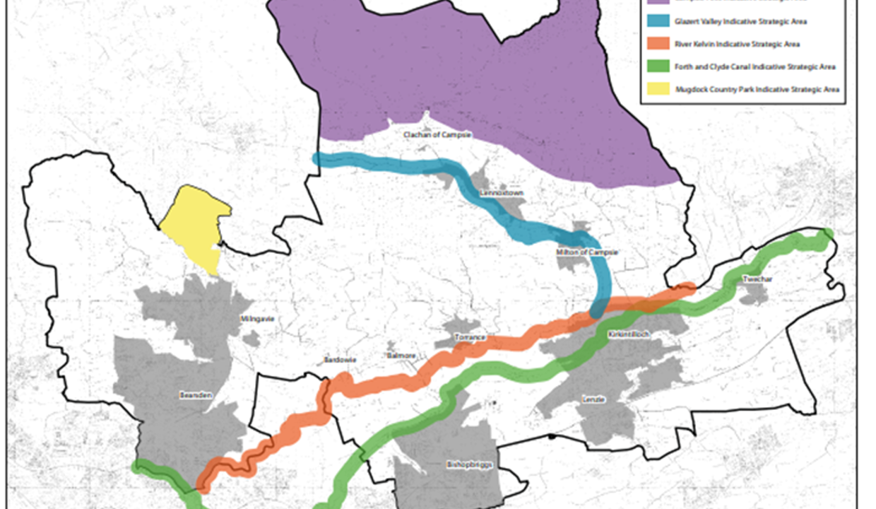 Map - 7.2 Annex B, The Green Network Strategic Areas, identified in the Green Network Strategy