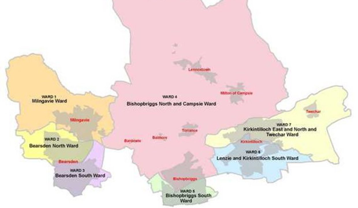 Wards of east Dunbartonshire