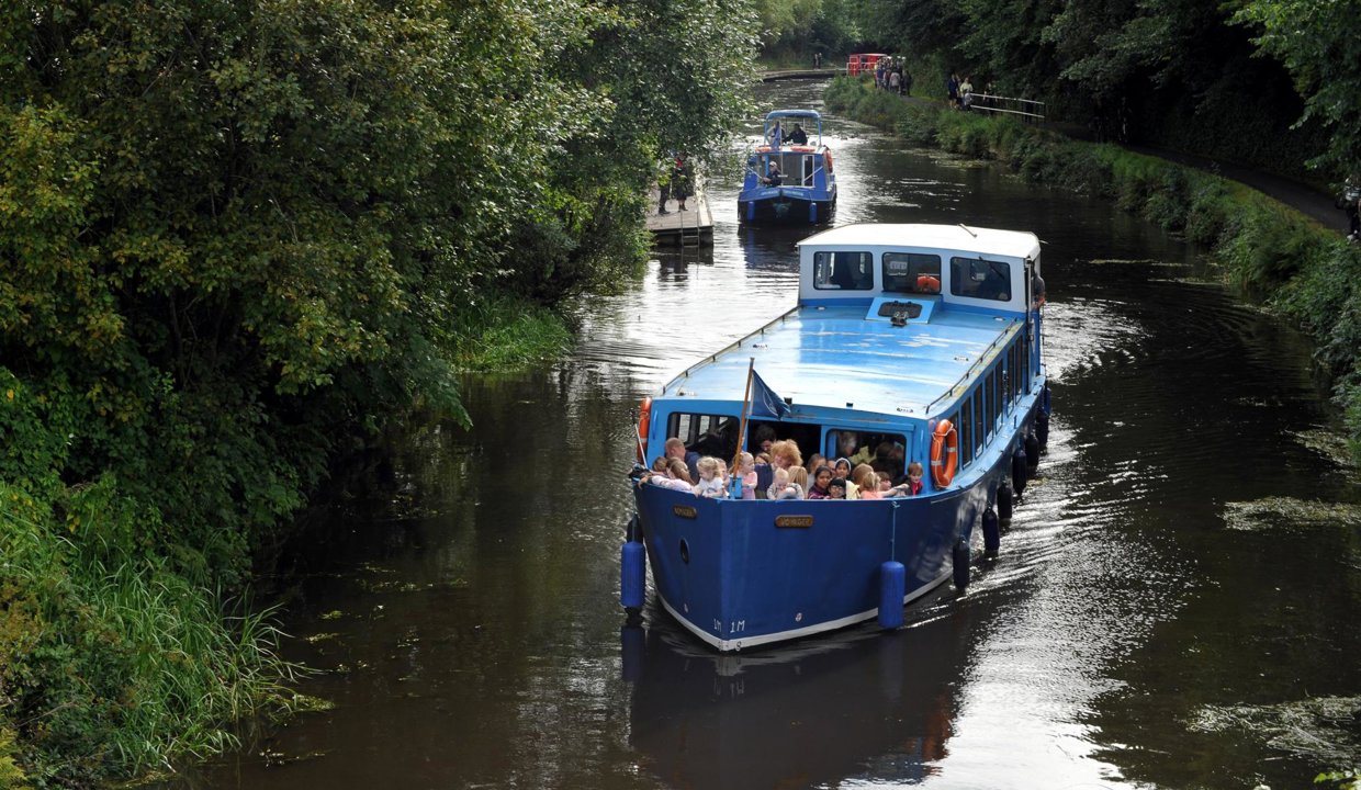 Kirkintilloch Canal Festival 2023 - boat on the canal